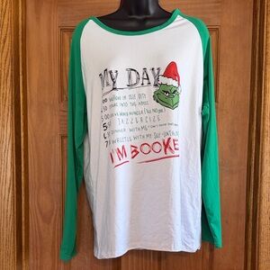 Grinch Green and White Long Sleeve Shirt M/L